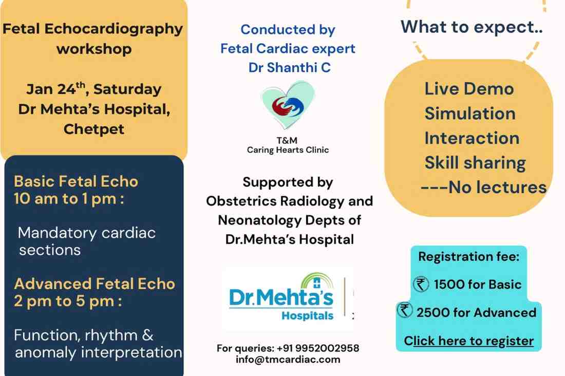 Fetal Echocardiography Workshop 2026: Hands-on Learning for Accurate Fetal Heart Assessment